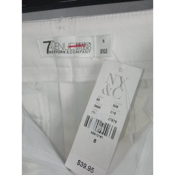 New York & Co Women's BERMUDA SHORT - SIGNATURE - WHITE - 7TH AVENUE Size 8 NEW - Picture 6 of 7